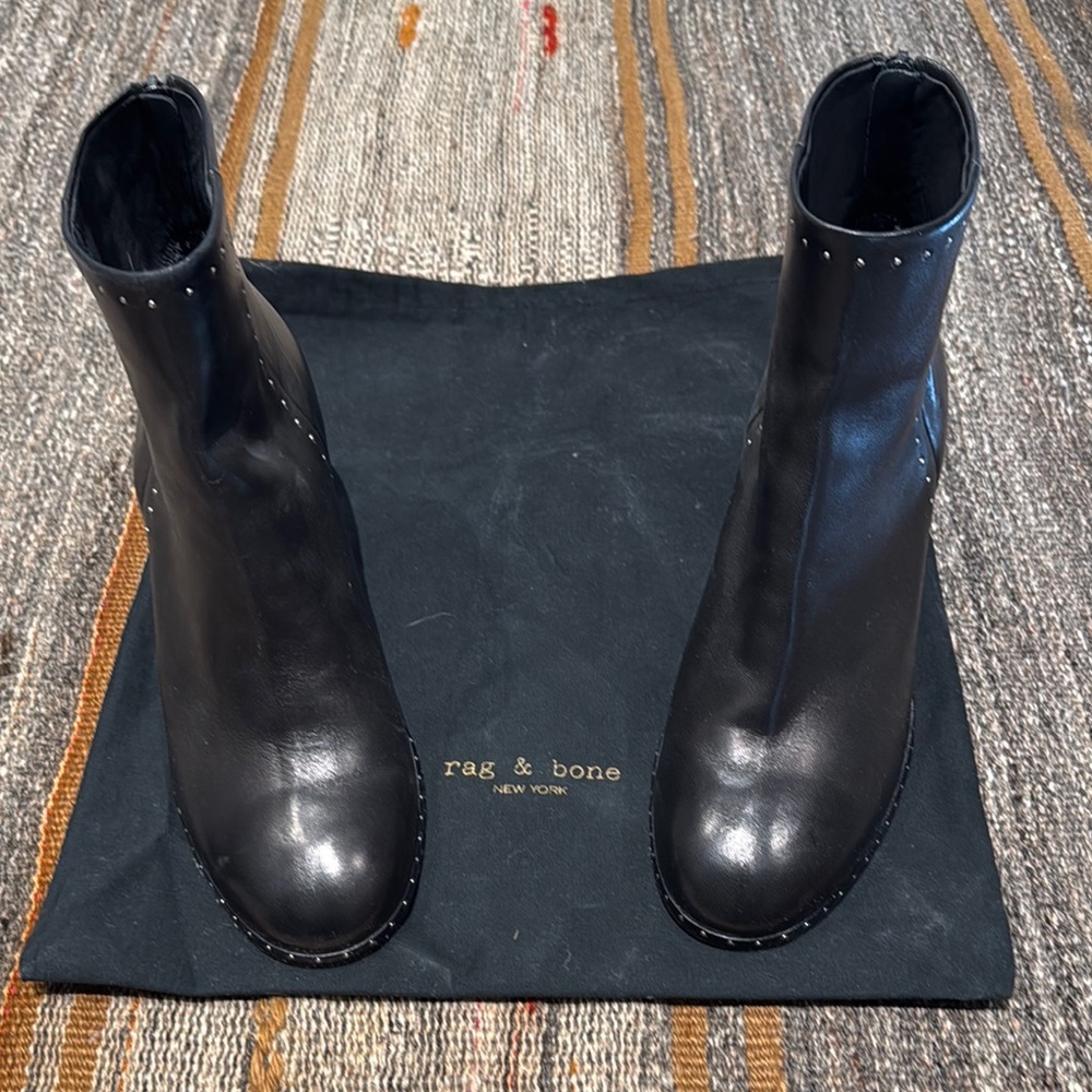 Rag & Bone Black Leather Boots